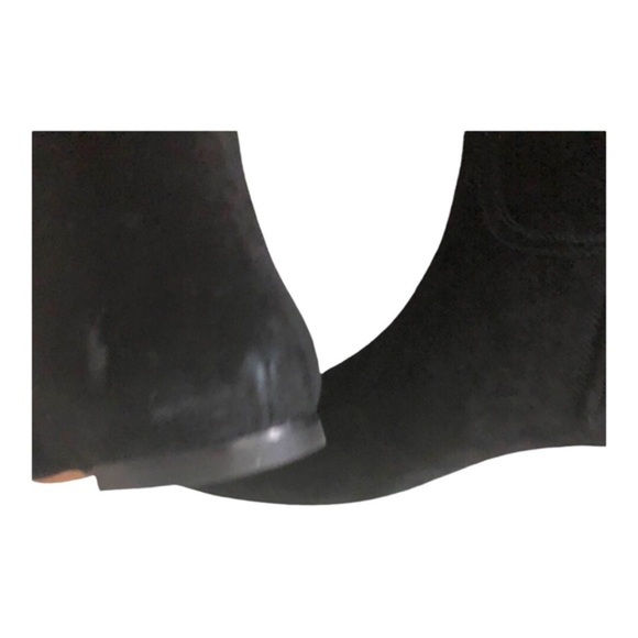 Polo Ralph Lauren black Calf Suede/Calf Leather knee-high flat pointy toe boots - Picture 7 of 16